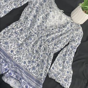 Blue Flower Romper